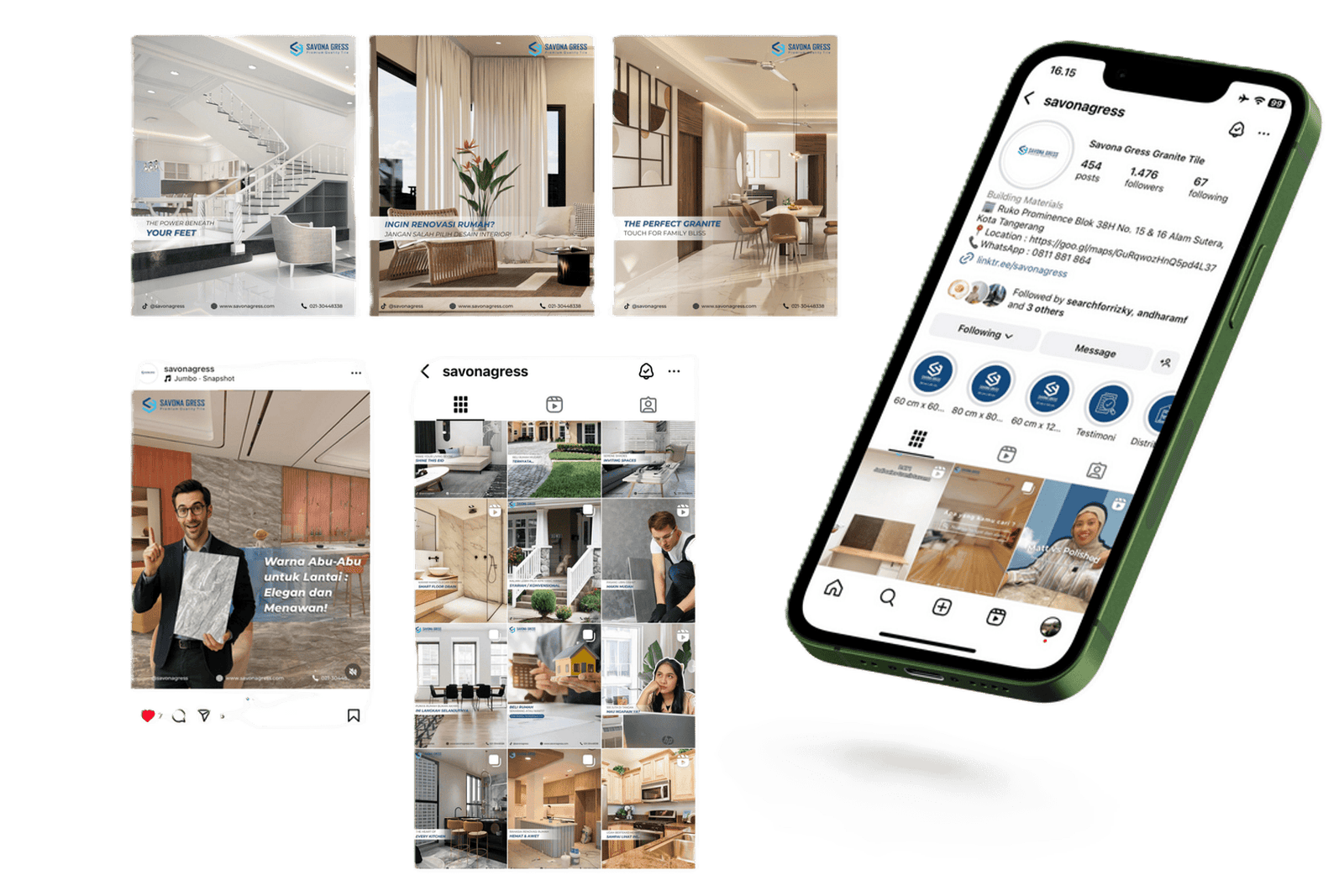 Savona Gress Granite Tile (Instagram)